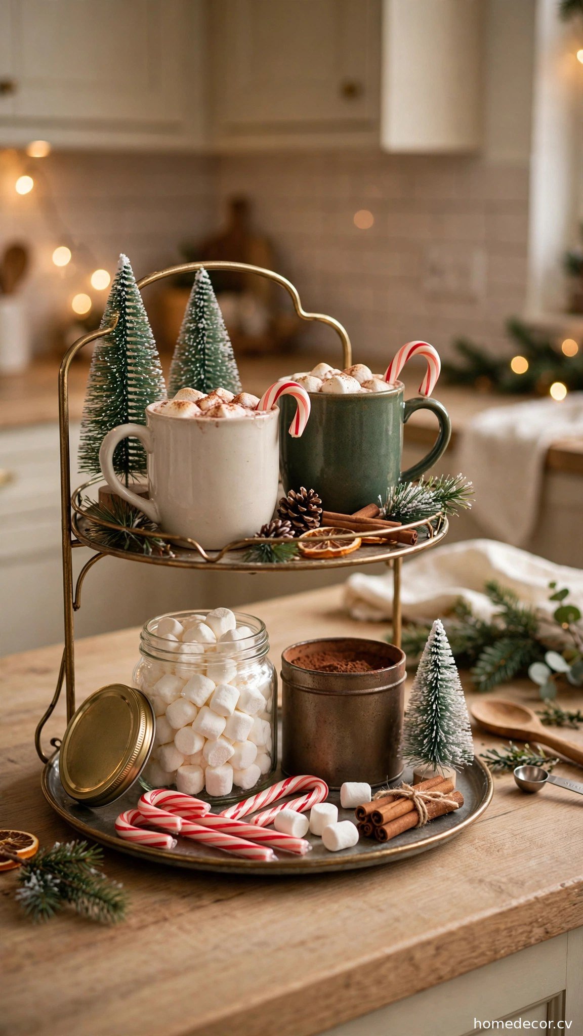 Tiered Tray Hot Cocoa Station