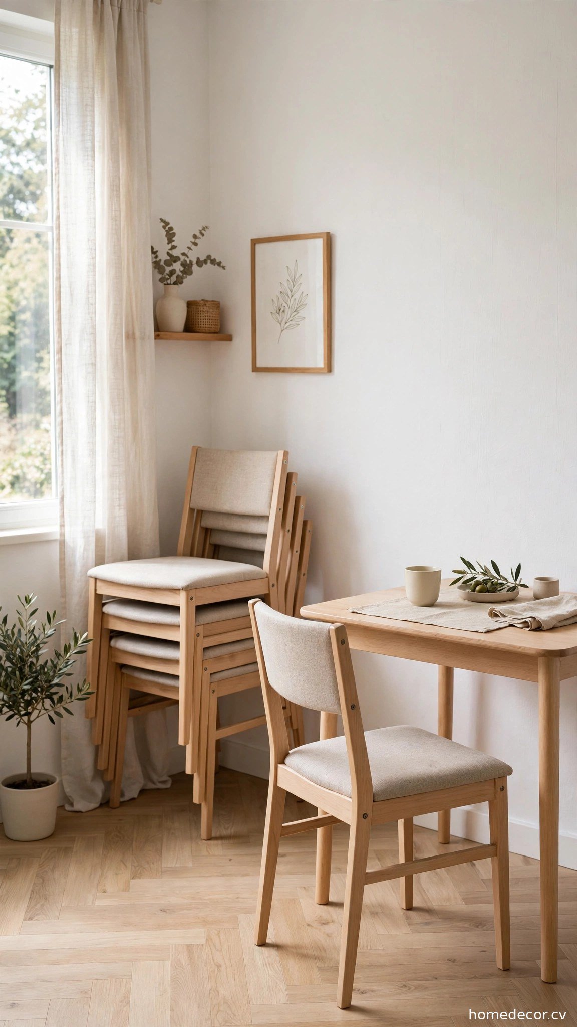 Stackable and Folding Chairs - small dining room idea