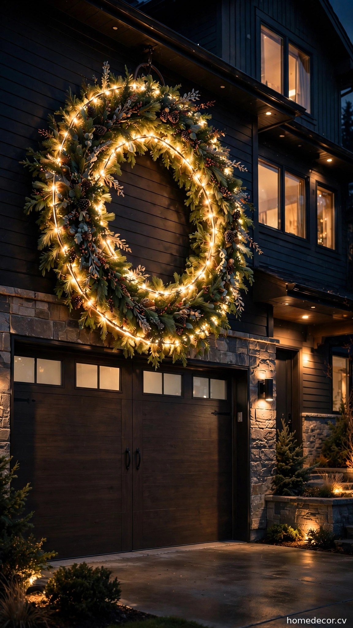 Create a Glowing Wreath Display