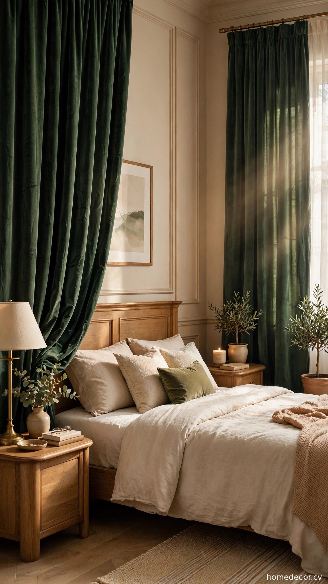 Heavy velvet curtains