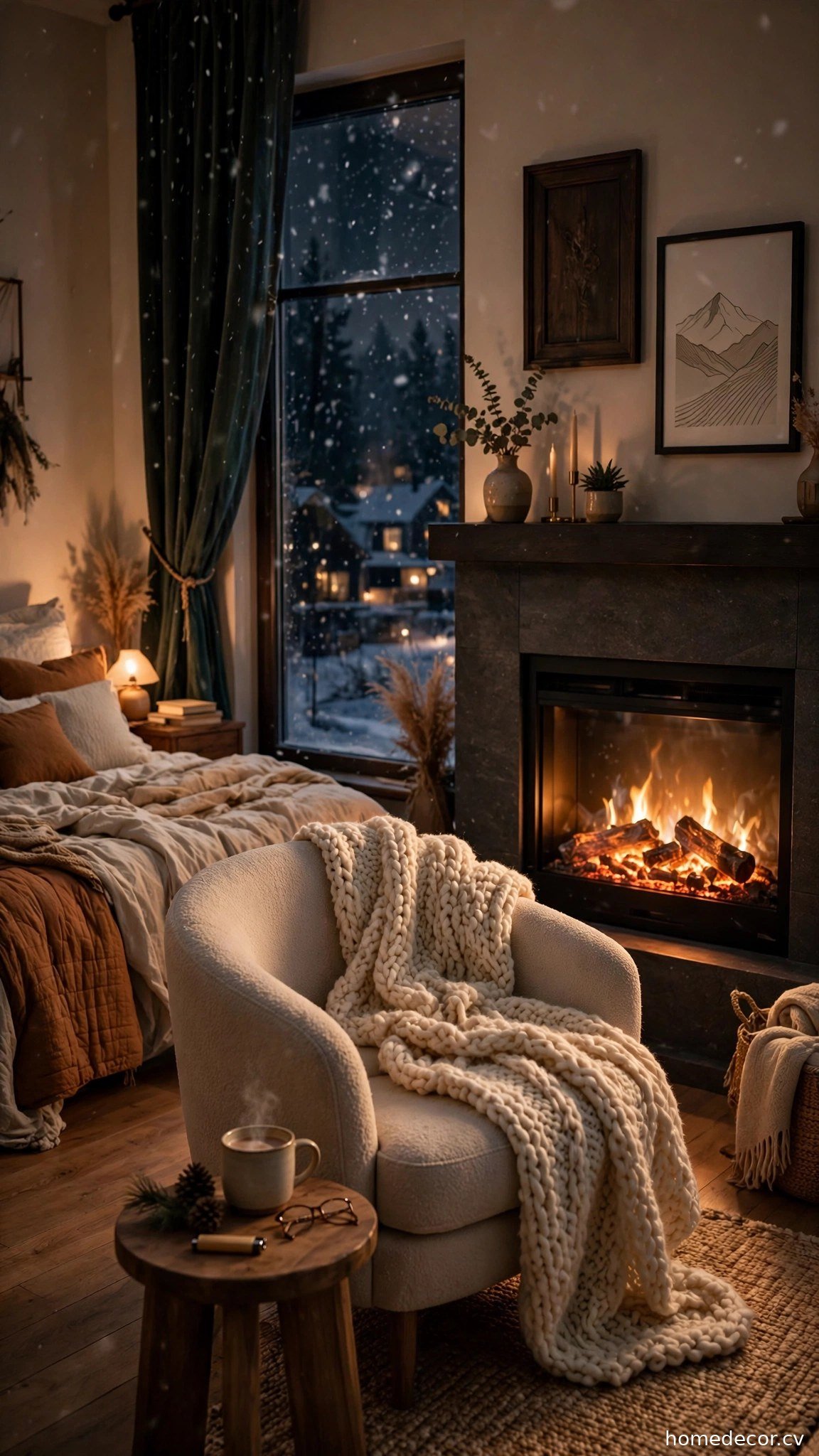 Fireplace glow